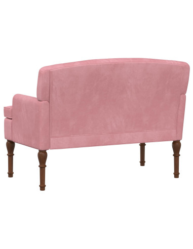Loveseat con bottoni imbottiti Rosa 111 x 65 x 79 cm Velluto