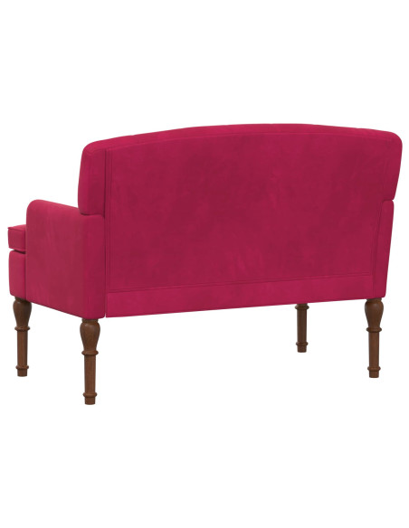 Loveseat con bottoni imbottiti Rosso Vino 111 x 65 x 79 cm