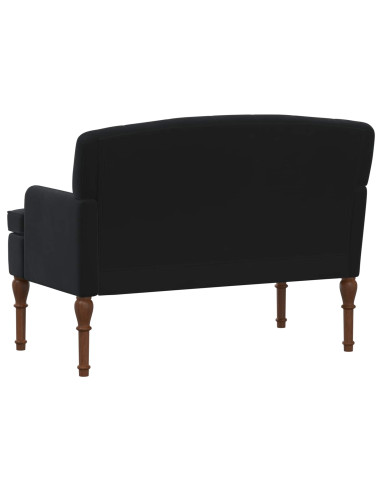 Loveseat con bottoni imbottiti Nero 111 x 65 x 79 cm Velluto