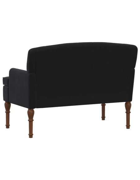 Loveseat con bottoni imbottiti Nero 111 x 65 x 79 cm Velluto