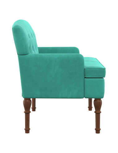 Loveseat con bottoni imbottiti Turchese 111 x 65 x 79 cm