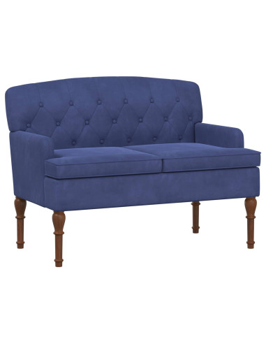 Loveseat con bottoni imbottiti Blu Polizia 111 x 65 x 79 cm