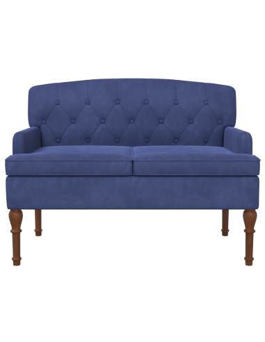 Loveseat con bottoni imbottiti Blu Polizia 111 x 65 x 79 cm