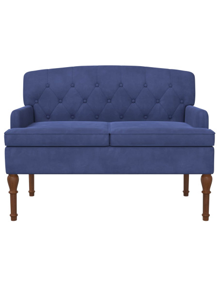 Loveseat con bottoni imbottiti Blu Polizia 111 x 65 x 79 cm