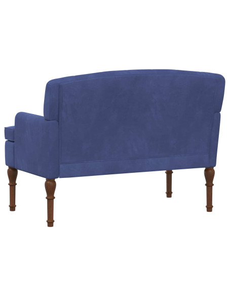 Loveseat con bottoni imbottiti Blu Polizia 111 x 65 x 79 cm