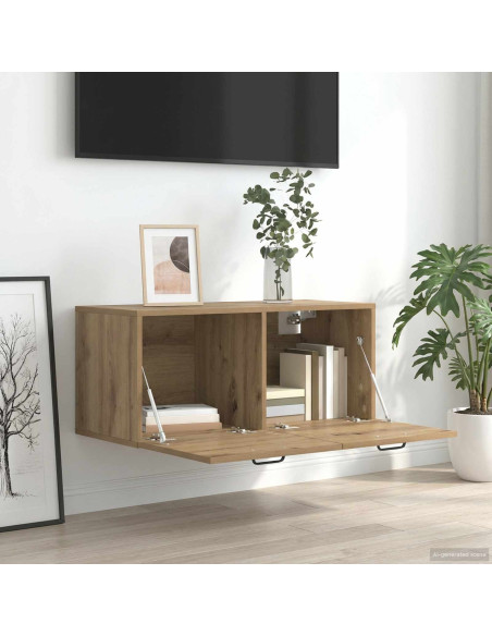 Armadietto a muro A parete Rovere artigianale 80 x 36,5 x 35 cm