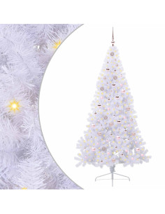 Albero di Natale artificiale Bianco 210 cm PVC e Acciaio 2