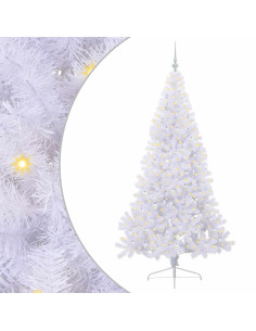 Albero di Natale artificiale Bianco 210 cm PVC e Acciaio 2