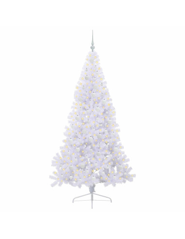 Albero di Natale artificiale Bianco 210 cm PVC e Acciaio