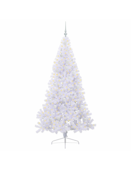 Albero di Natale artificiale Bianco 210 cm PVC e Acciaio