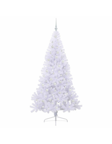 Albero di Natale artificiale Bianco 210 cm PVC e Acciaio