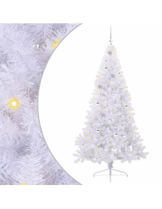 Albero di Natale artificiale Bianco 210 cm PVC e Acciaio 2