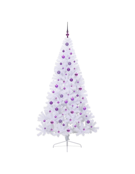 Albero di Natale artificiale Bianco 210 cm PVC e Acciaio
