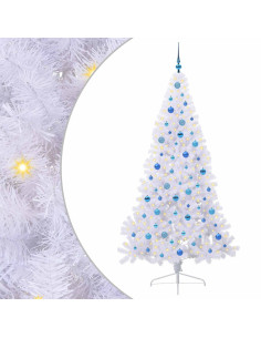 Albero di Natale artificiale Bianco 210 cm PVC e Acciaio 2