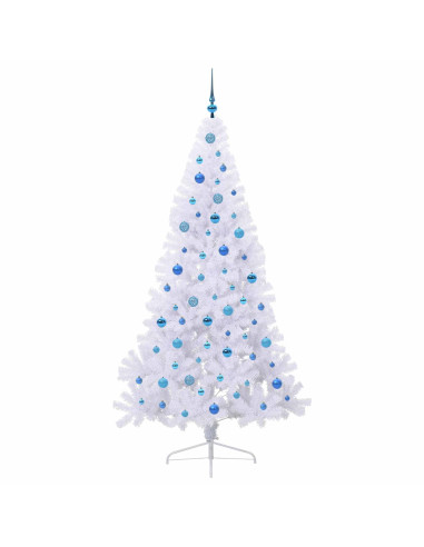 Albero di Natale artificiale Bianco 210 cm PVC e Acciaio