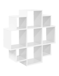 Scaffale da parete Bianco 90 x 25 x 90 cm Legno ingegnerizzato