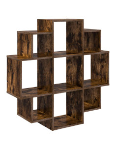 Scaffale da parete Rovere Fumo 90 x 25 x 90 cm