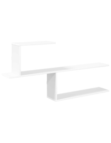 Scaffale da parete Bianco 122 x 18 x 60 cm Legno ingegnerizzato