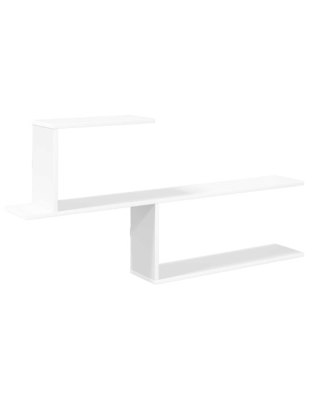 Scaffale da parete Bianco 122 x 18 x 60 cm Legno ingegnerizzato