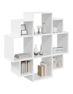 Scaffale da parete Bianco 90 x 25 x 90 cm Legno ingegnerizzato 2