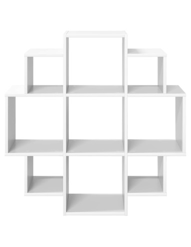 Scaffale da parete Bianco 90 x 25 x 90 cm Legno ingegnerizzato