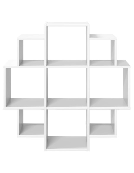 Scaffale da parete Bianco 90 x 25 x 90 cm Legno ingegnerizzato