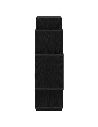Scaffale da parete Rovere Nero 90 x 25 x 90 cm