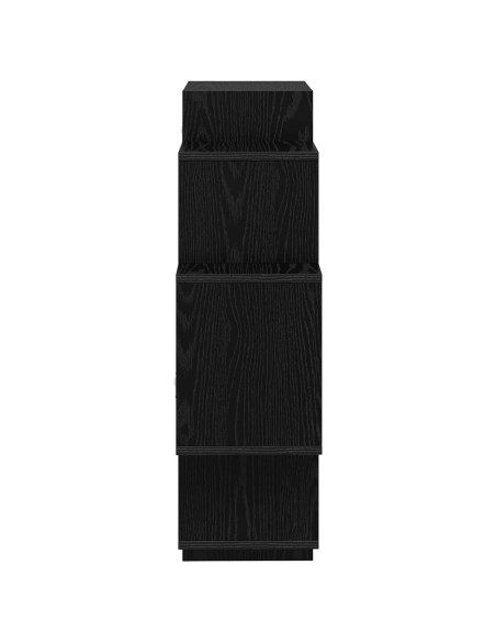 Scaffale da parete Rovere Nero 90 x 25 x 90 cm