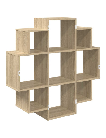Scaffale da parete Rovere Sonoma 90 x 25 x 90 cm