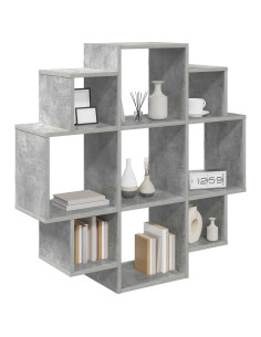 Scaffale da parete Grigio Cemento 90 x 25 x 90 cm 2