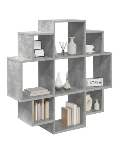 Scaffale da parete Grigio Cemento 90 x 25 x 90 cm