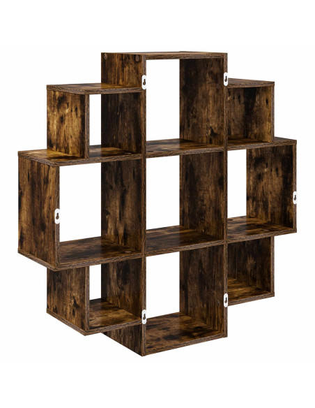 Scaffale da parete Rovere Fumo 90 x 25 x 90 cm