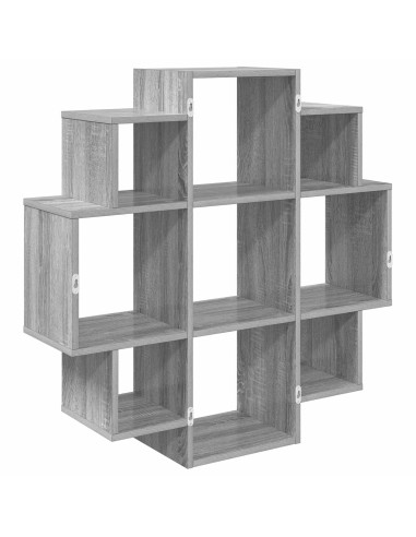 Scaffale da parete Sonoma grigio 90 x 25 x 90 cm
