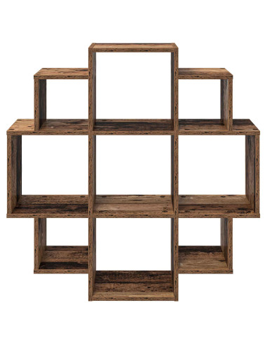Scaffale da parete Legno antico 90 x 25 x 90 cm