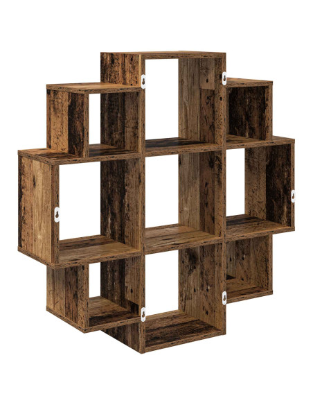 Scaffale da parete Legno antico 90 x 25 x 90 cm