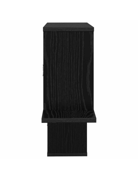 Scaffale da parete Rovere Nero 122 x 18 x 60 cm