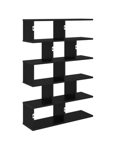 Scaffale da parete Rovere Nero 70 x 20 x 100 cm