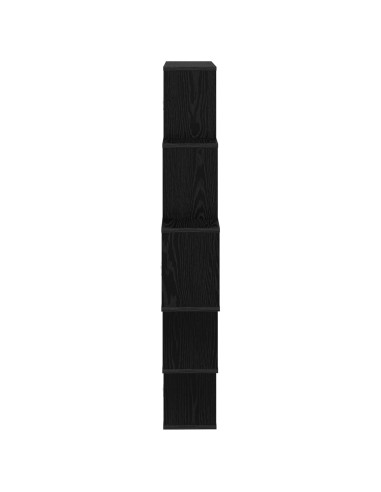 Scaffale da parete Rovere Nero 120 x 20 x 136 cm