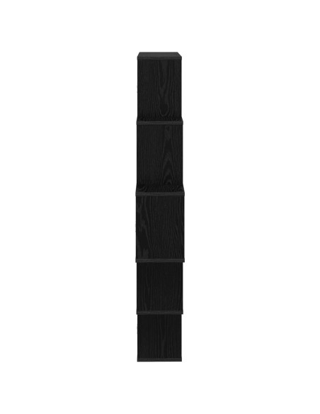 Scaffale da parete Rovere Nero 120 x 20 x 136 cm