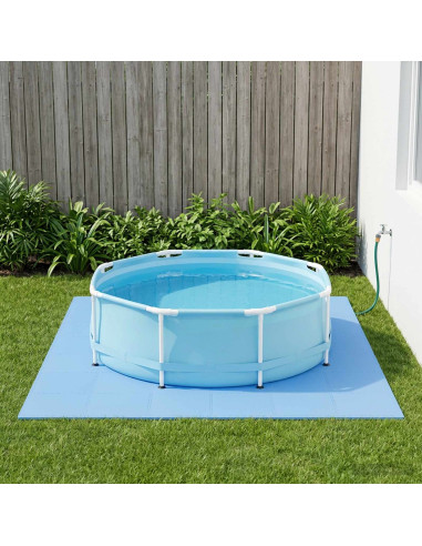 Tappetino per piscina 12 pcs Blu 4,32 m² Schiuma EVA