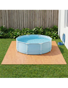 Tappetino per piscina 12 pcs legno 4,32 m² Schiuma EVA 2