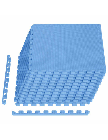 Tappetino per piscina 12 pcs Blu 4,32 m² Schiuma EVA