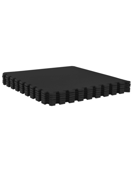 Tappetino per piscina 24 pcs Nero 8,64 m² Schiuma EVA