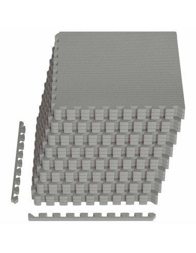 Tappetino per piscina 24 pcs Grigio 8,64 m² Schiuma EVA