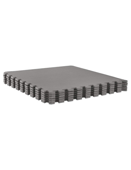 Tappetino per piscina 24 pcs Grigio 8,64 m² Schiuma EVA