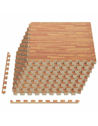 Tappetino per piscina 24 pcs legno 8,64 m² Schiuma EVA