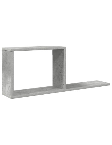 Scaffali flottanti Grigio Cemento 80 x 15 x 30 cm