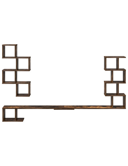 Mensola per TV da muro Rovere Fumo 160 x 15 x 94 cm