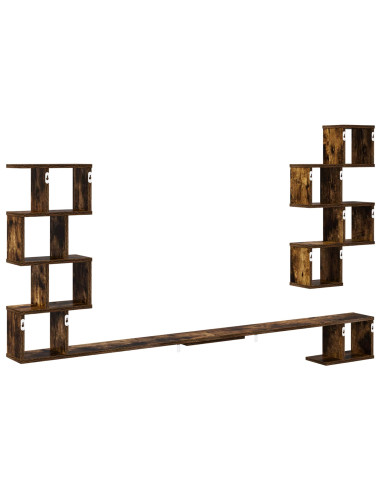 Mensola per TV da muro Rovere Fumo 160 x 15 x 94 cm