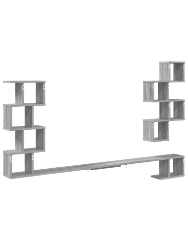 Mensola per TV da muro Sonoma grigio 160 x 15 x 94 cm